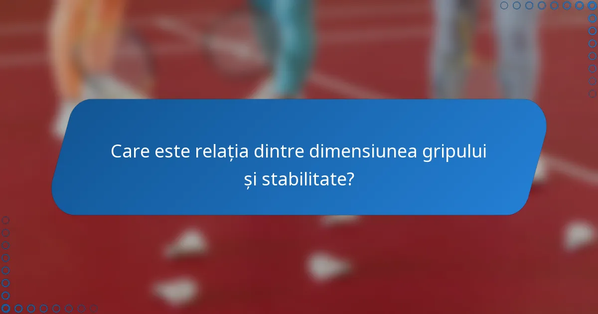 Care este relația dintre dimensiunea gripului și stabilitate?